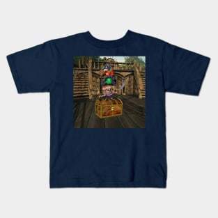 Pirate guarding a treasure Kids T-Shirt